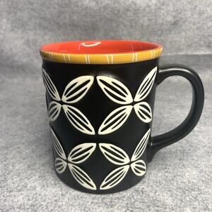 Starbucks Hawaiian Tiki Flowers Coffee Cup, 2008, Bone China, Black Red, Island